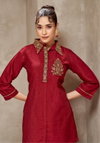 Aneri Vol 1 By Mayur Heavy Vertican Silk With Heavy Embroidery Co Ord Set Exporters In India